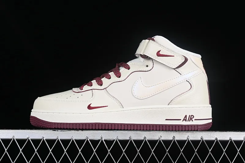 All categories Nk Air Force 1 Air Force series Nk Air Force 1 Mid Air Force mid-top Nk Air Force 1'07 Mid burgundy pearlescent small hook Air Force One mid-top casual sneakers SG2356-803
